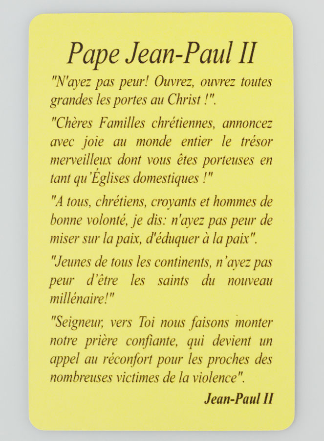 Carte Prière Souvenir Jean Paul 2 (pic 4)