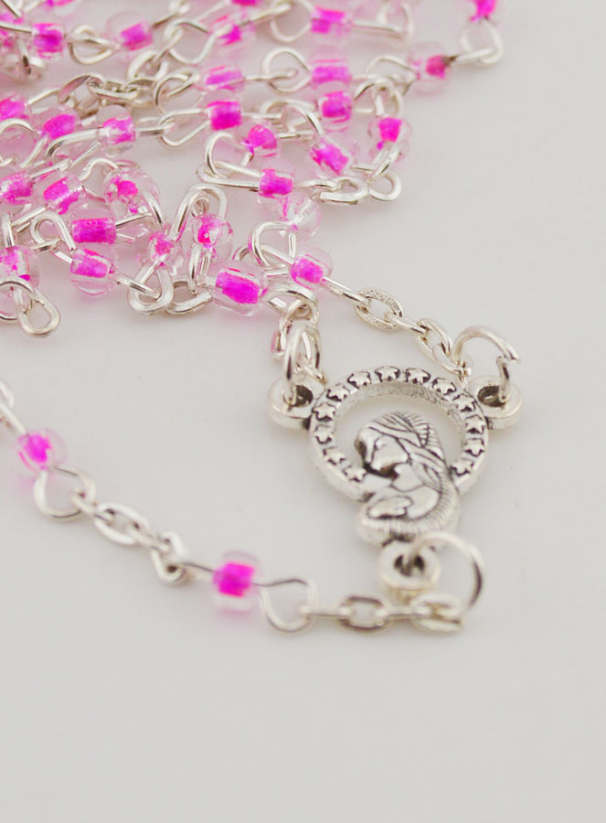 Chapelet en Perles Rose Enfant (pic 4)