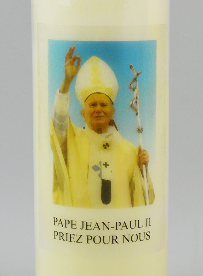 Bougie de Neuvaine à Saint Jean-Paul 2 - 17.5cm (pic 3)