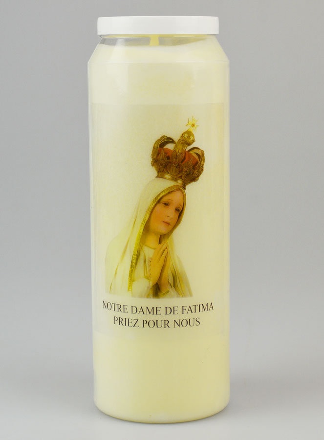 Bougie de Neuvaine Notre Dame de Fatima - 17.5cm (pic 1)