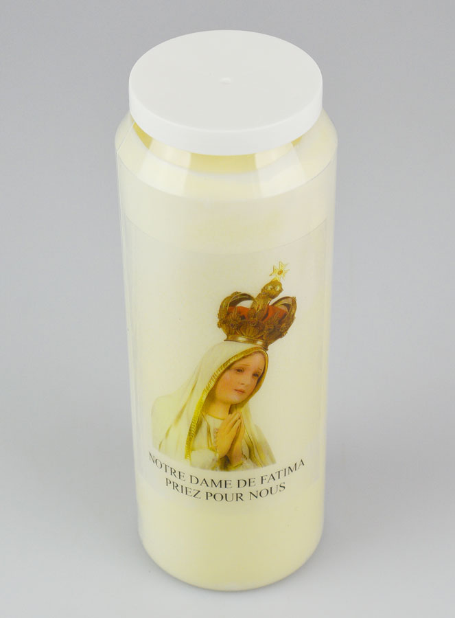 Bougie de Neuvaine Notre Dame de Fatima - 17.5cm (pic 2)