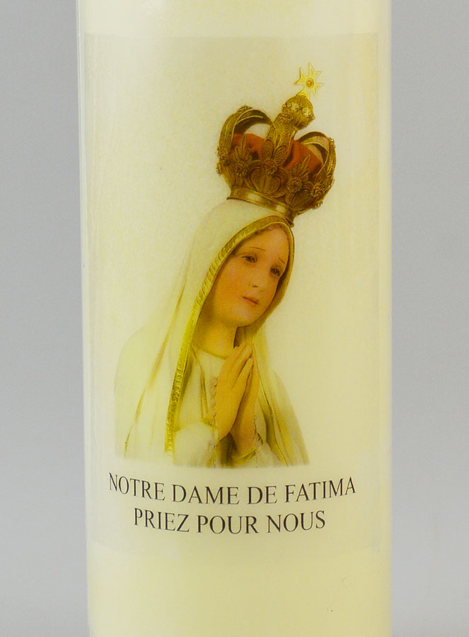 Bougie de Neuvaine Notre Dame de Fatima - 17.5cm (pic 3)