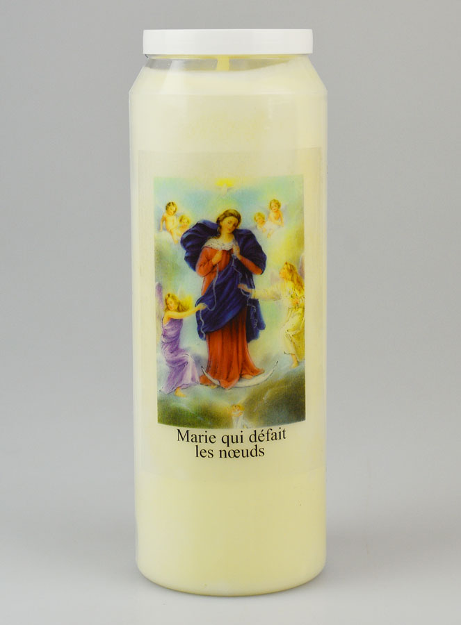 Bougie de Neuvaine Marie Qui Défait les Noeuds - 17.5cm (pic 1)
