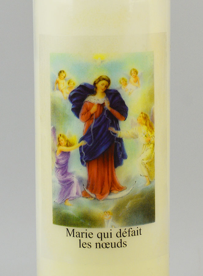 Bougie de Neuvaine Marie Qui Défait les Noeuds - 17.5cm (pic 3)