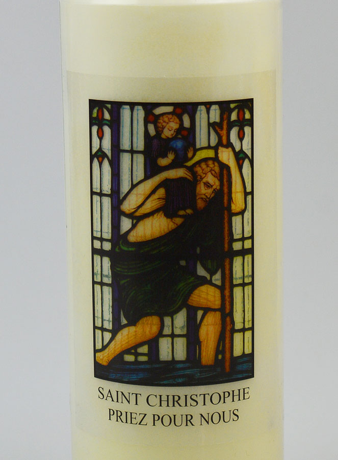 Bougie de Neuvaine à Saint Christophe - 17.5cm (pic 3)