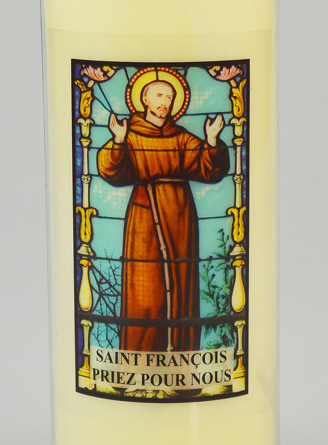 Bougie de Neuvaine à Saint François d'Assise - 17.5cm (pic 2)