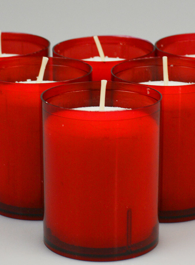 6 Bougies Votives - Veilleuses Rouges - 20h (pic 3)