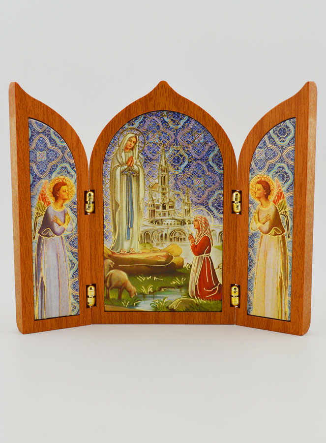 Icône Triptyque de Lourdes en Bois (pic 1)