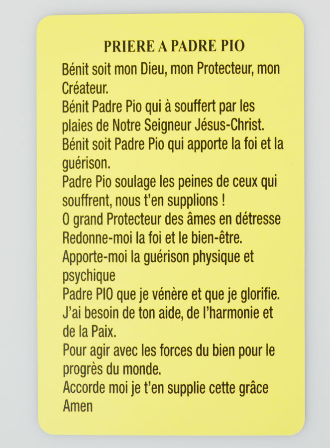 Carte de Prière Saint Padre Pio (pic 4)