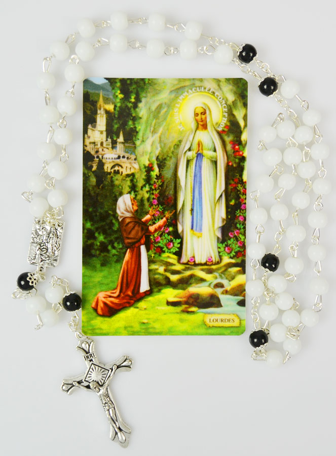 Chapelet Vierge de Lourdes en Perles (pic 1)
