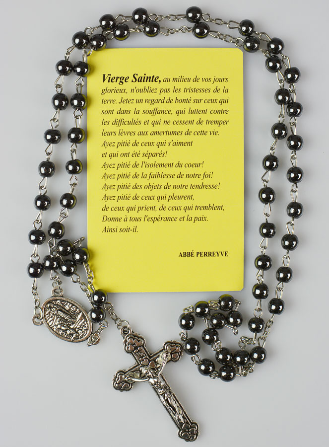 Chapelet Notre Dame de Lourdes Perles Noires (pic 4)