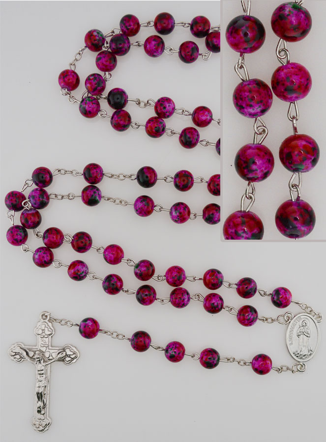 Chapelet Fashion Nacre Strass Rose (pic 1)