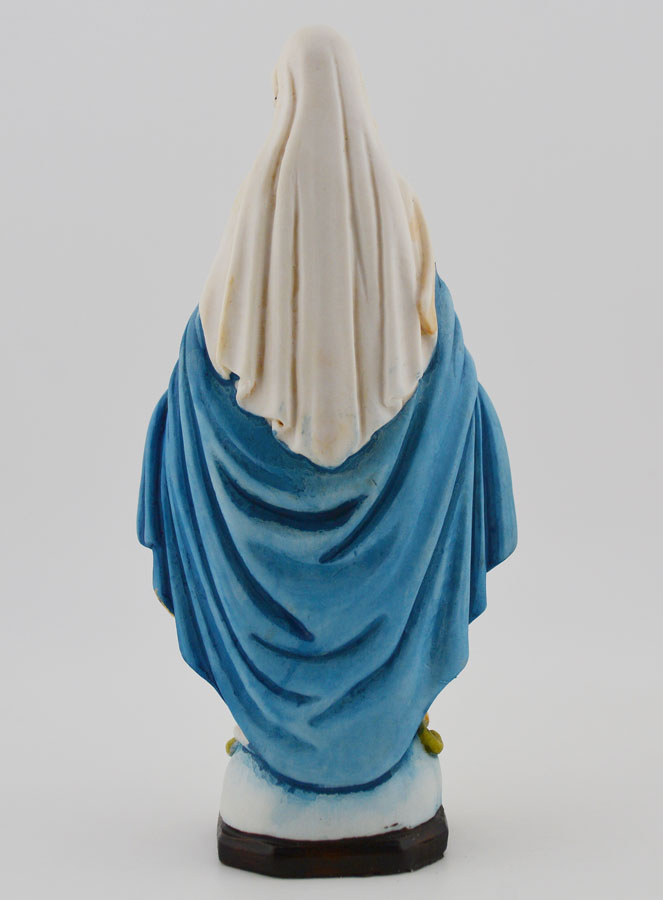 Statue Vierge Marie Miraculeuse Polychromée - 14 cm (pic 4)