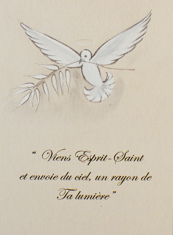 Carte de Baptême Colombe de l'Esprit Saint (pic 1)