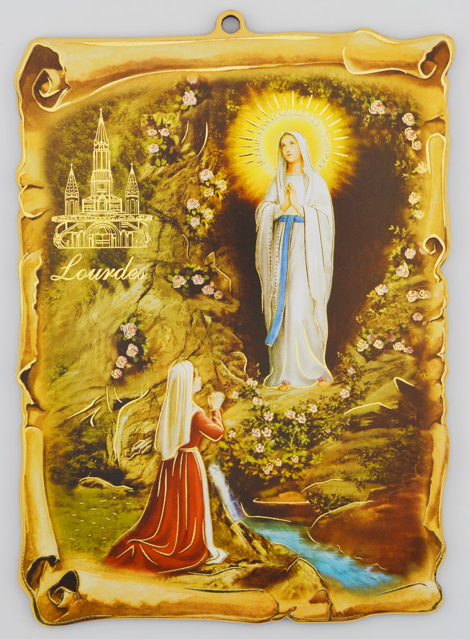 Icône Souvenir Grotte de Lourdes 15cm (pic 1)