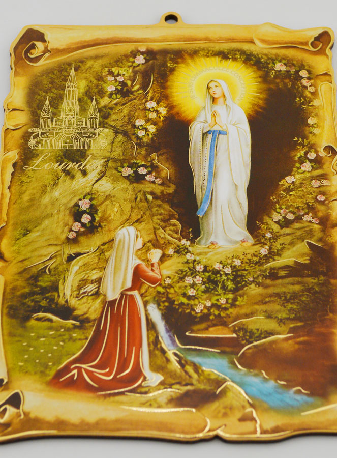 Icône Souvenir Grotte de Lourdes 15cm (pic 2)