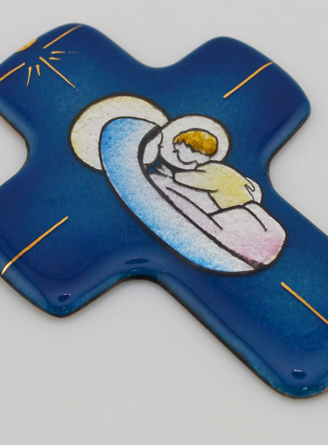 Croix Vierge à l'Enfant Jésus en Emaux du Liban (pic 3)