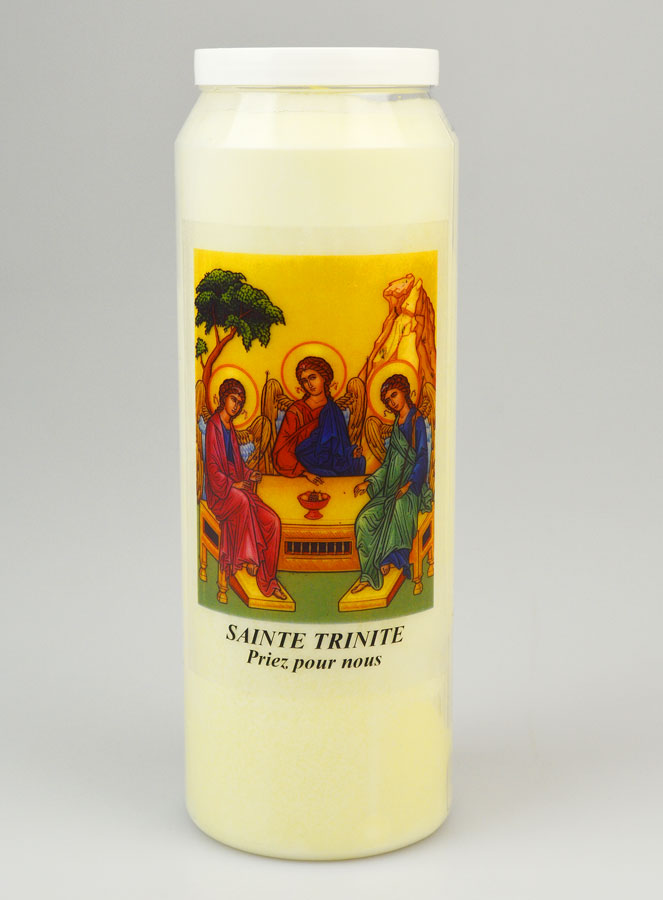 Bougie de Neuvaine à la Sainte Trinité - 17.5cm (pic 1)