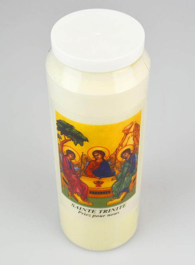 Bougie de Neuvaine à la Sainte Trinité - 17.5cm (pic 2)