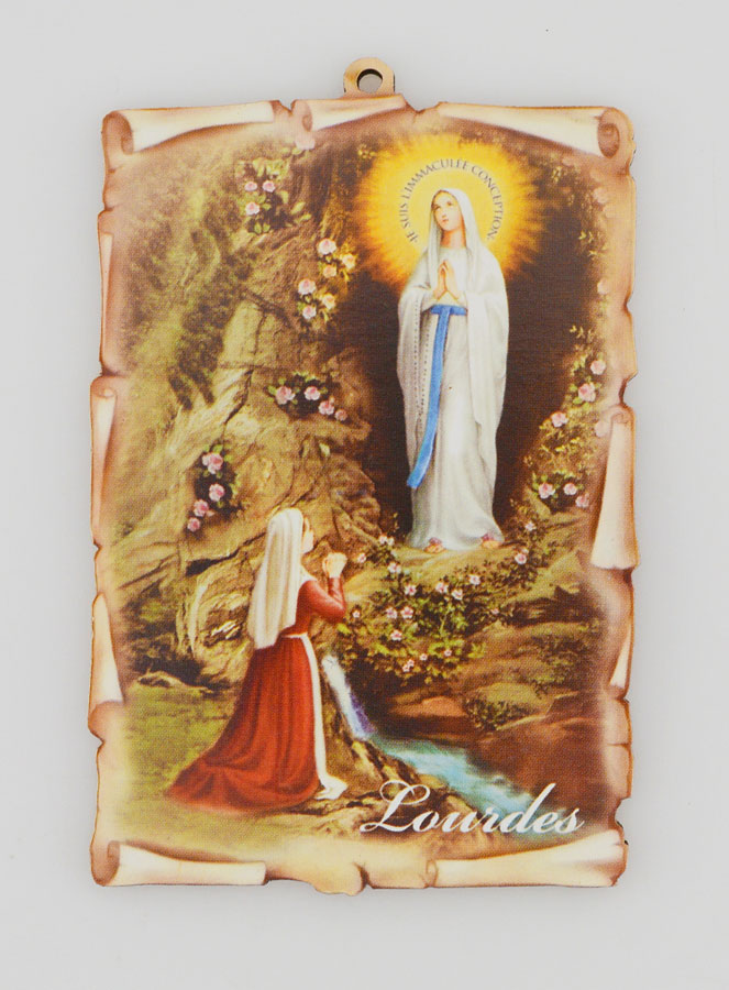Cadeau Dizainier en Bois + Icône Souvenir de Lourdes (pic 3)