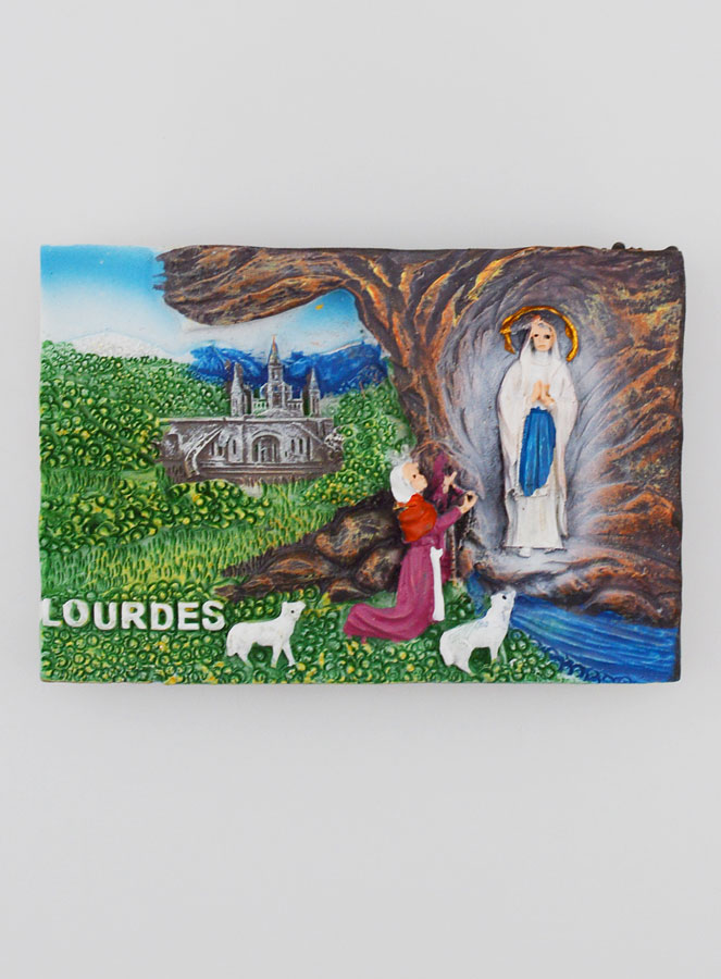Magnet Vierge de Lourdes et Sainte Bernadette (pic 1)