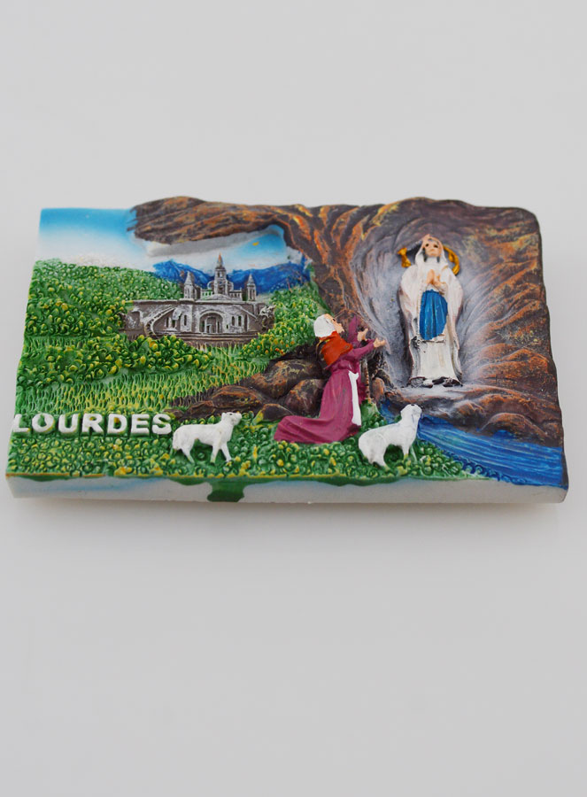 Magnet Vierge de Lourdes et Sainte Bernadette (pic 2)