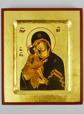 Icône Vierge Marie à l'Enfant Porte du Ciel 14 cm (pic 1)
