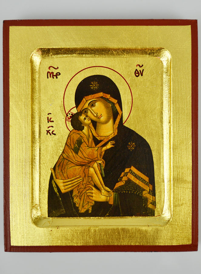 Icône Vierge Marie à l'Enfant Porte du Ciel 14 cm (pic 2)