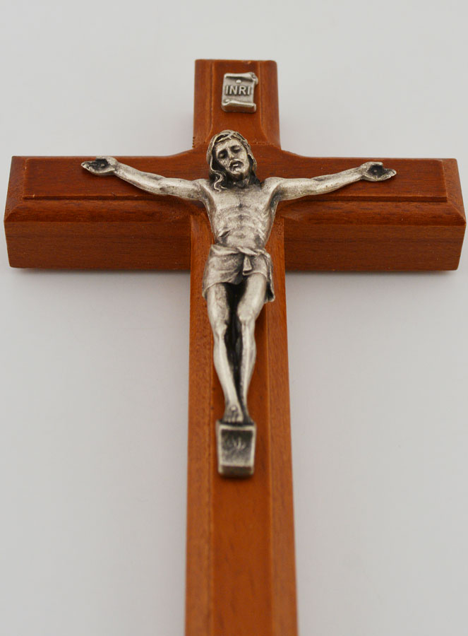 Crucifix en Bois du Christ Argenté (pic 2)