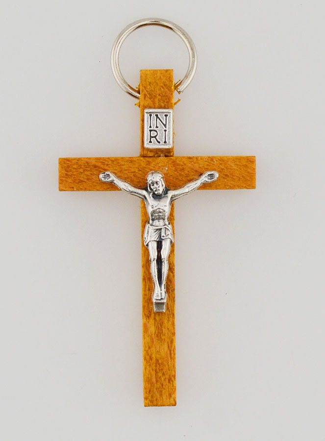 Pendentif Croix d'Aube Christ en Bois (pic 1)
