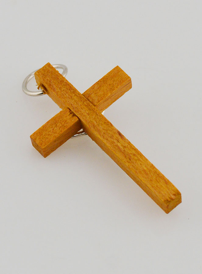 Pendentif Croix d'Aube Christ en Bois (pic 4)