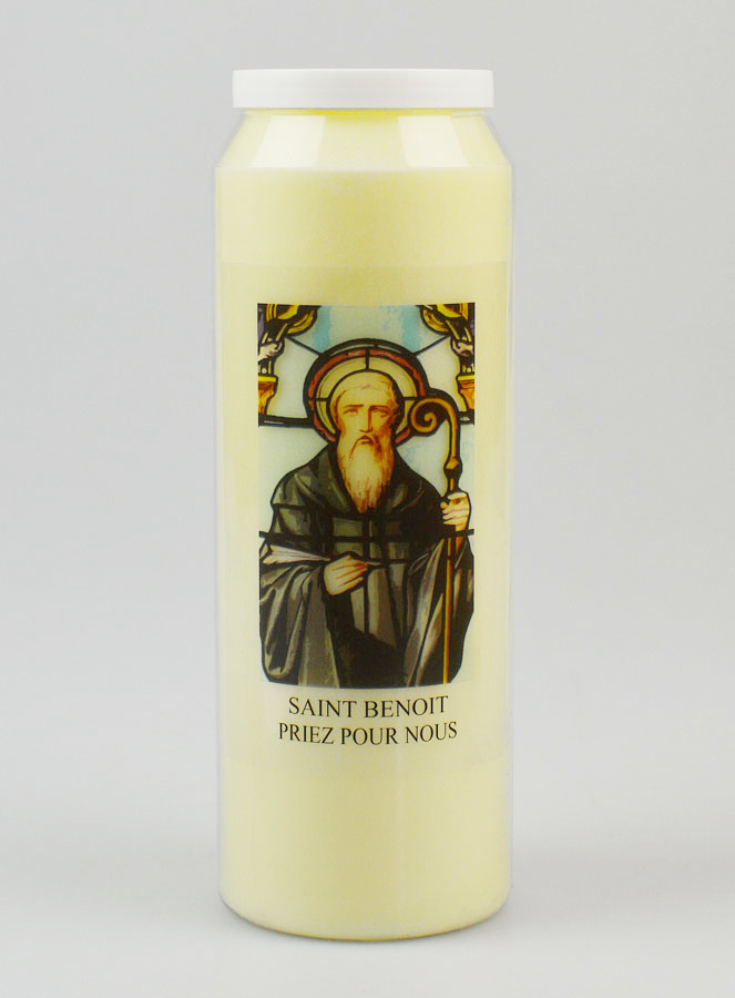 Bougie de Neuvaine Saint Benoît - 17.5cm (pic 1)