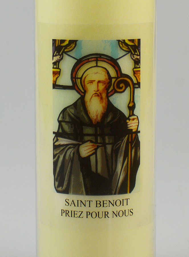 Bougie de Neuvaine Saint Benoît - 17.5cm (pic 3)