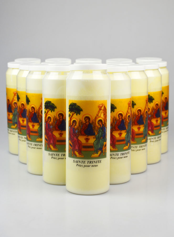 Lot de 20 Bougies de Neuvaine à la Sainte Trinité (pic 1)