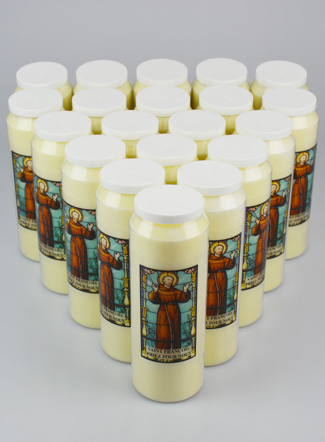 Lot de 20 Bougies de Neuvaine Saint François d'Assise (pic 2)