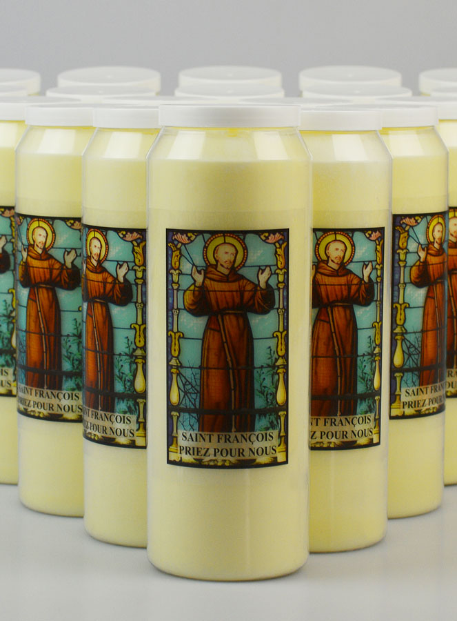 Lot de 20 Bougies de Neuvaine Saint François d'Assise (pic 3)