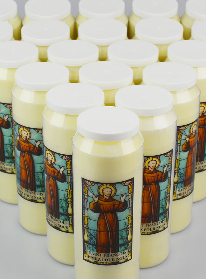 Lot de 20 Bougies de Neuvaine Saint François d'Assise (pic 4)