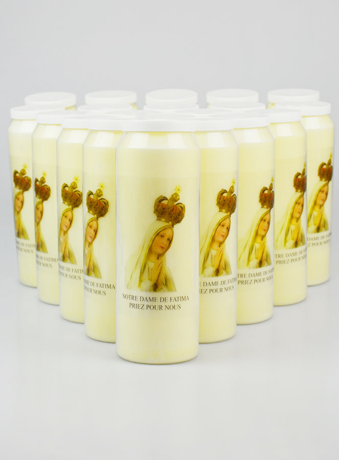 Lot de 20 Bougies de Neuvaine Notre Dame de Fatima (pic 1)