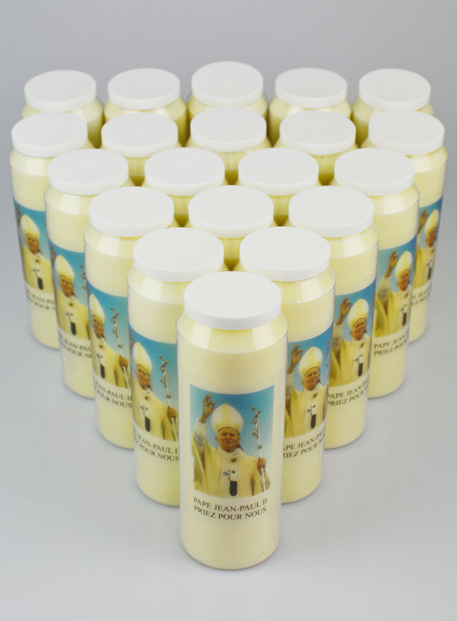 Lot de 20 Bougies de Neuvaine à Saint Jean-Paul 2 (pic 2)