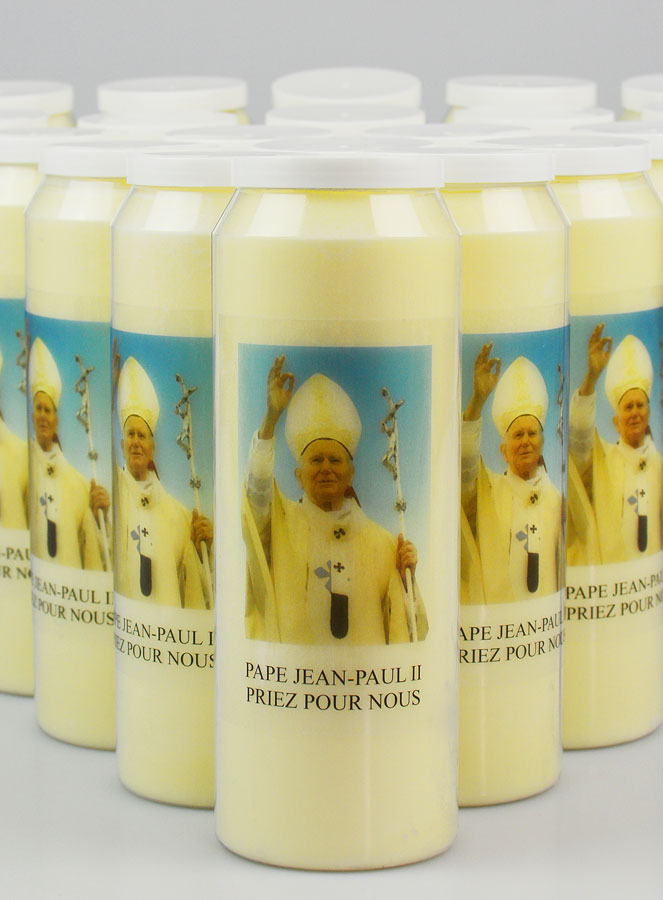 Lot de 20 Bougies de Neuvaine à Saint Jean-Paul 2 (pic 3)