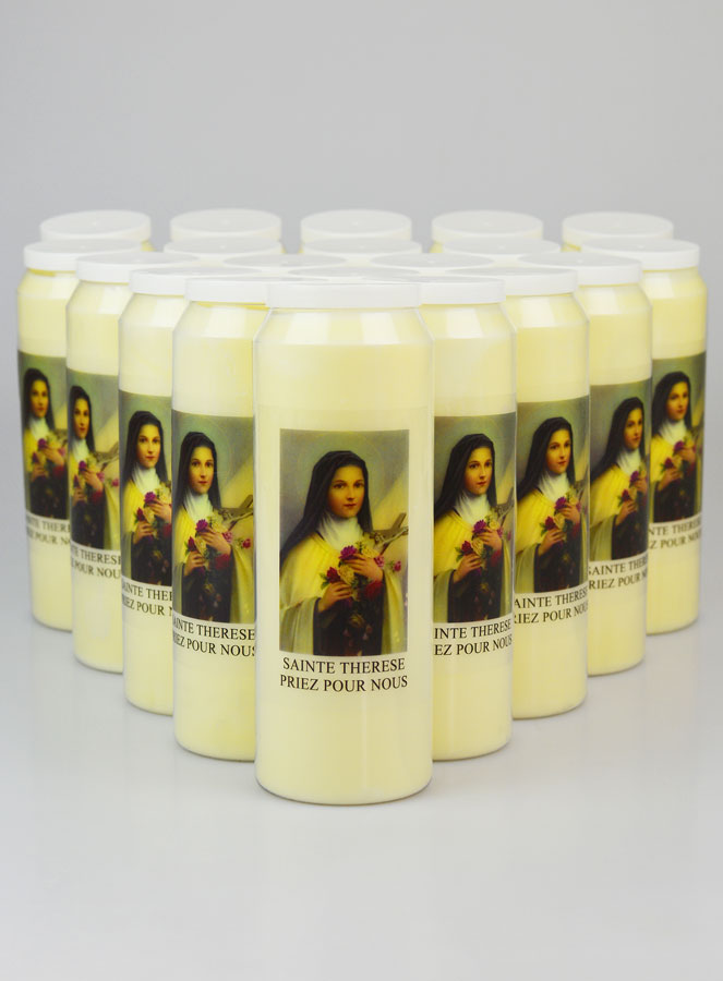 Lot de 20 Bougies de Neuvaine Sainte Thérèse (pic 1)