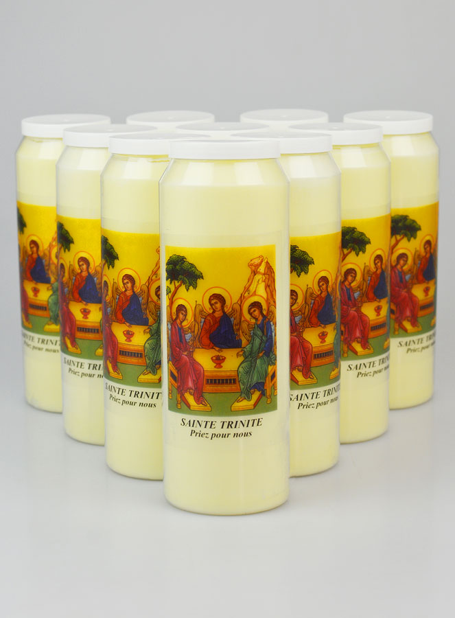 Lot de 10 Bougies de Neuvaine à la Sainte Trinité (pic 1)