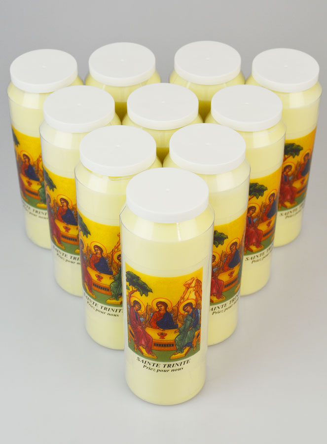 Lot de 10 Bougies de Neuvaine à la Sainte Trinité (pic 2)