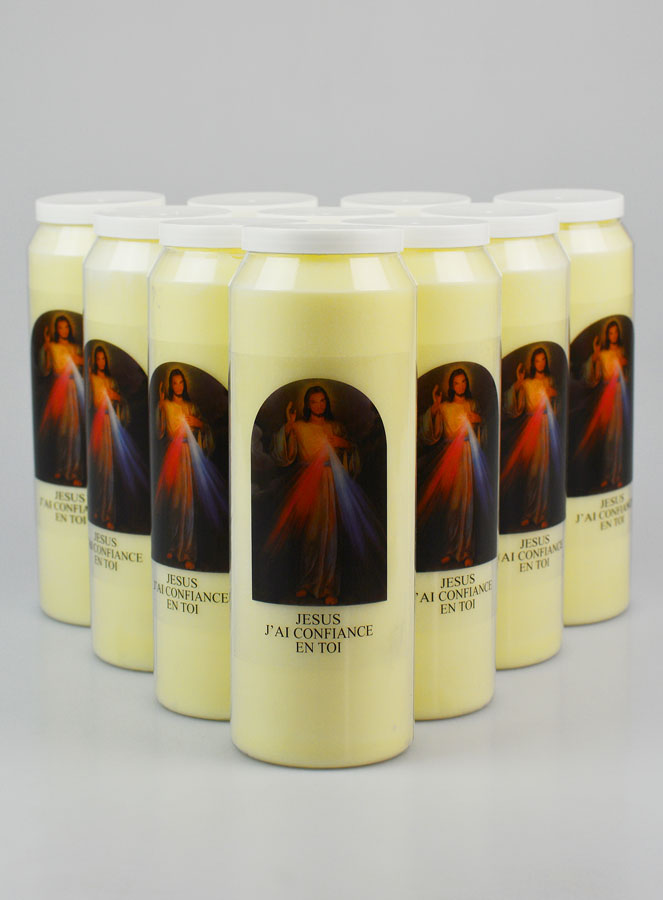 Lot de 10 Bougies Neuvaine Christ Miséricordieux (pic 1)