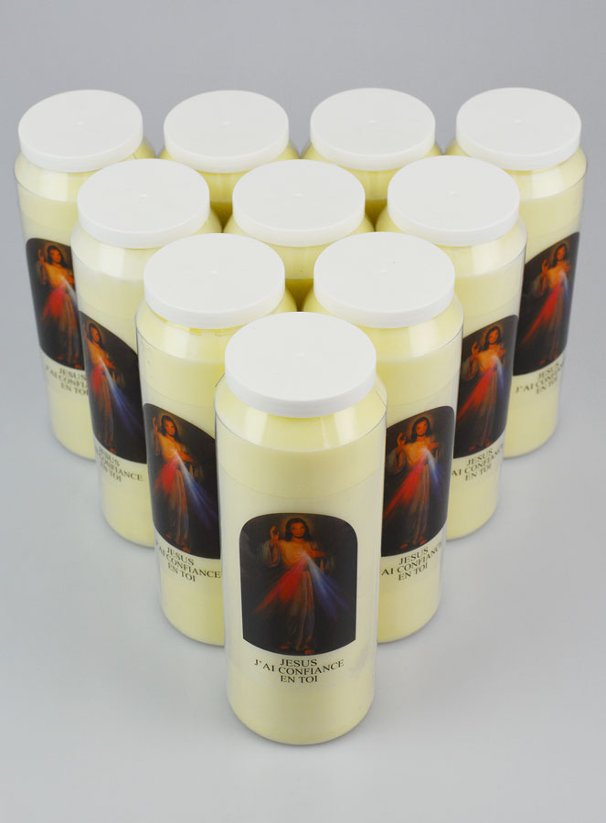 Lot de 10 Bougies Neuvaine Christ Miséricordieux (pic 2)