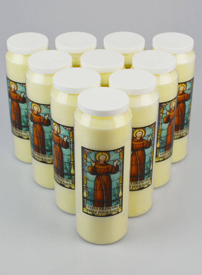 Lot de 10 Bougies de Neuvaine à Saint François d'Assise (pic 2)