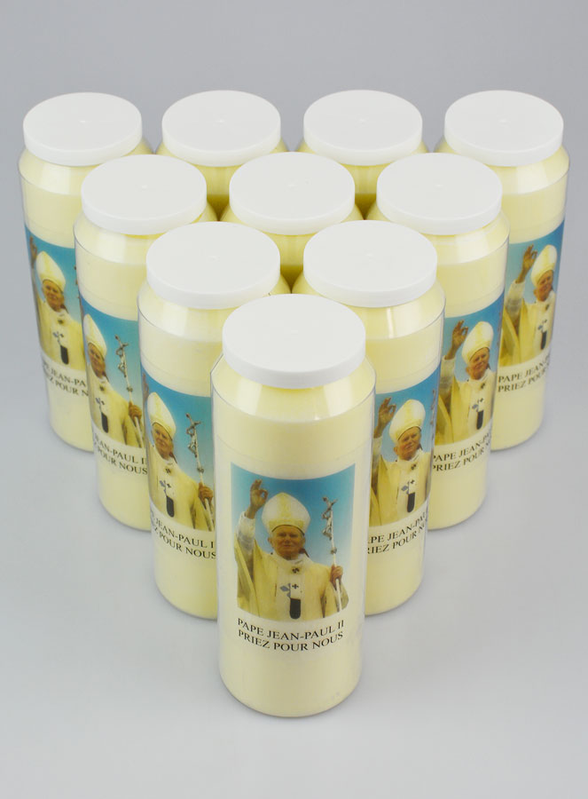 Lot de 10 Bougies de Neuvaine à Saint Jean-Paul II (pic 2)