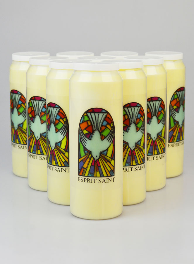 Lot de 10 Bougies de Neuvaine Esprit Saint (pic 1)