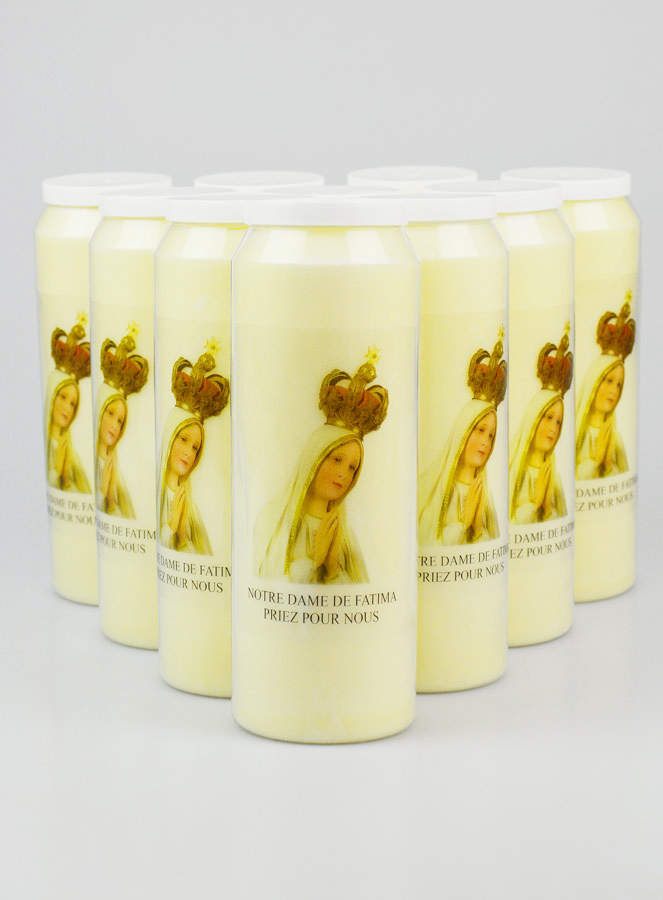 Lot de 10 Bougies de Neuvaine Notre Dame de Fatima (pic 1)