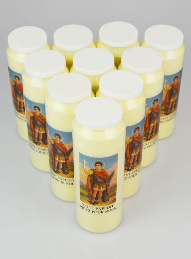Lot de 10 Bougies de Neuvaine Saint Expedit (pic 2)